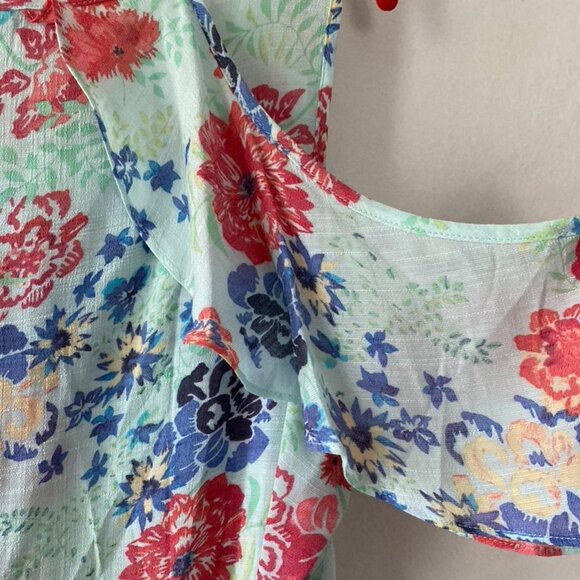 NWT Zac & Rachel Size 2X Cold Shoulder Floral Top - Picture 11 of 16